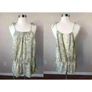 Flower tie down H&M blouse. Love and Lemons vibes. Satin texture. Sz Medium.